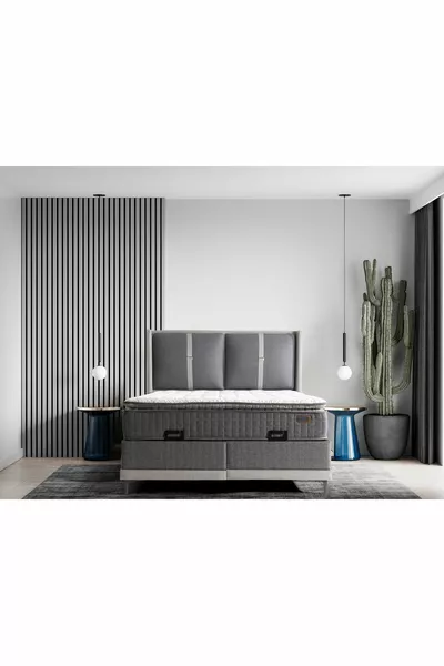 Napol Gray Plush Padded Pocket Spring Orthopedic Mattress