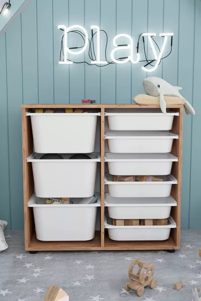 Armoire à 9 paniers Armoire multi-usages Armoire à jouets Çağla Çam