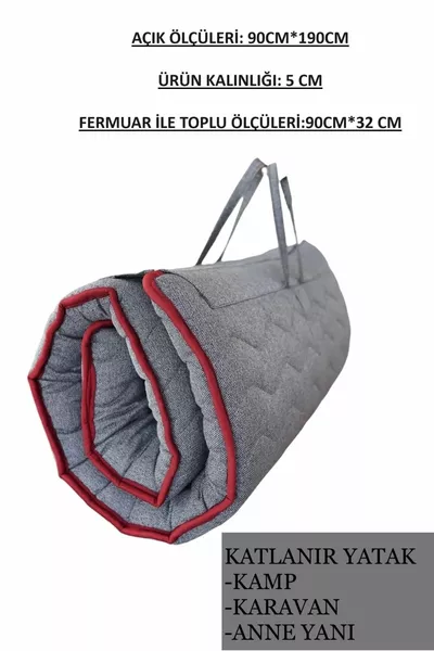 سرير قابل للطي محمول للتخييم والقوافل سرير جانبي للأم سرير زلزال * فردي