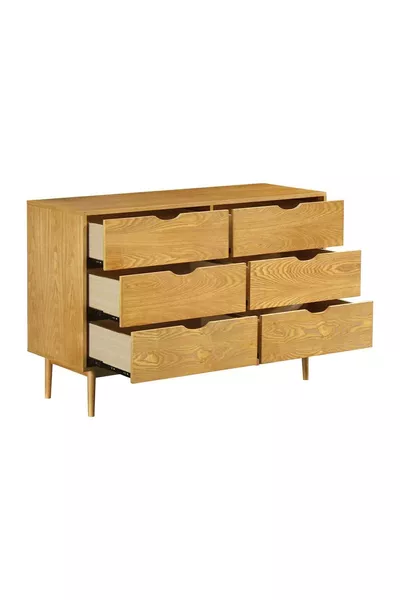 Luna 6 Drawer Solid Wood Console, Dresser, Chest