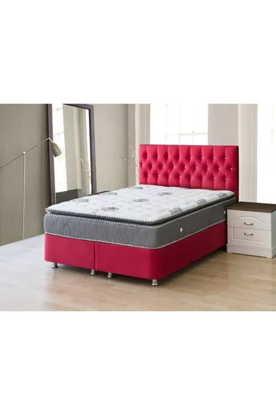 Bora Elif Double Bed Base Headboard