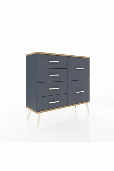 دولاب أرغس ٦ أدراج أنثراسيت-صنوبر/أنثراسيت