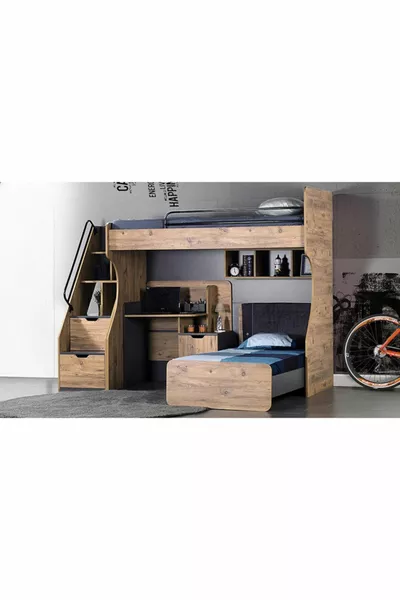 Энна с лестницей двухъярусная кровать