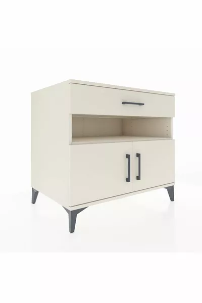 Kronos Comò 2 Ripiani 1 Cassetto 2 Ante Pietra Luna-Pietra Luna