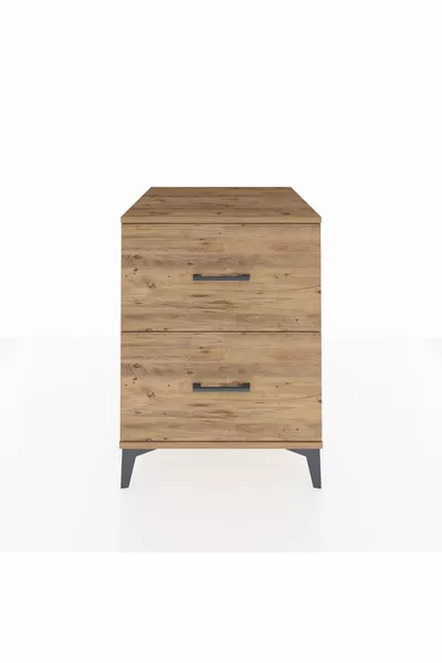 Kronos Nachtkastje met 2 laden dennen-dennen