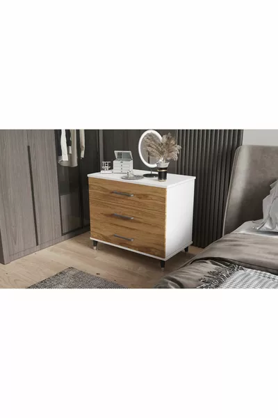 Dressoir met drie laden (GLANZWIT + UD)