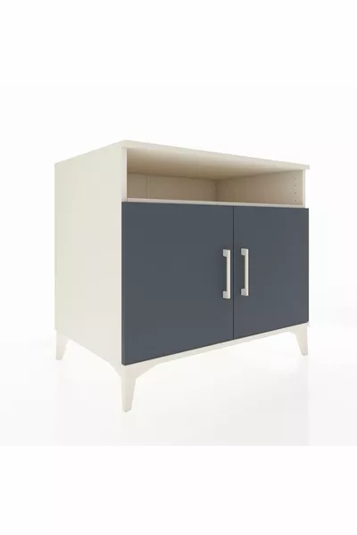 Кронос скрин с 2 рафта и 2 врати Лунен камък-Антрацит