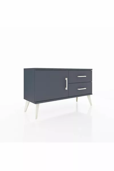 خزانة أرجيس بروفية رف واحد، درجان، باب واحد، أنثراسيت-أنثراسيت