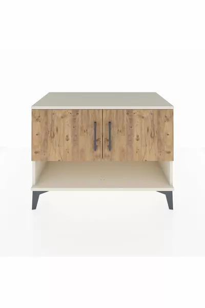 خزانة هابريون ذات رفين وبابين - عقيق القمر والصنوبر