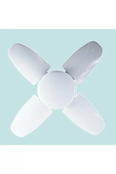 4-Blade Propeller Shaped Foldable Adjustable Angle  Watt White LED Bulb  Socket