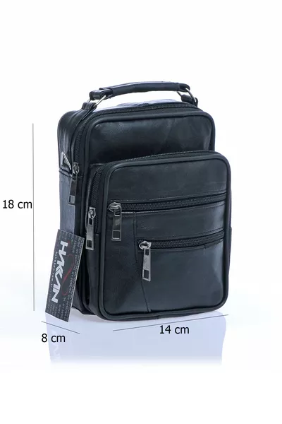  حقيبة يد وكتف رجالية متوسطة الحجم من جلد أصلي ٪، مناسبة جدًا للاستخدام اليومي