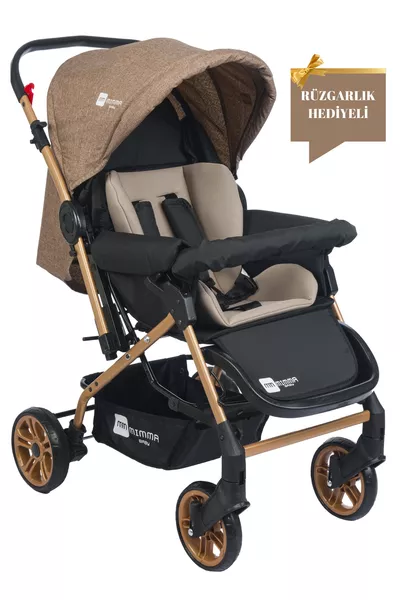 Olympus Gold Kahve Çift Yönlü Bebek Arabası Taşıma