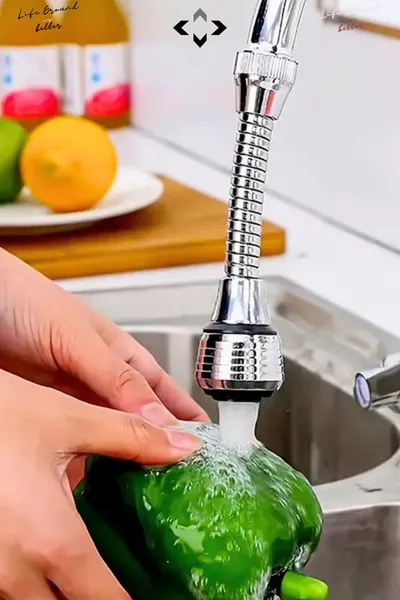 Игровая насадка для крана с двумя функциями, регулируемая, турбо, гибкая, аэратор, хром, пластик