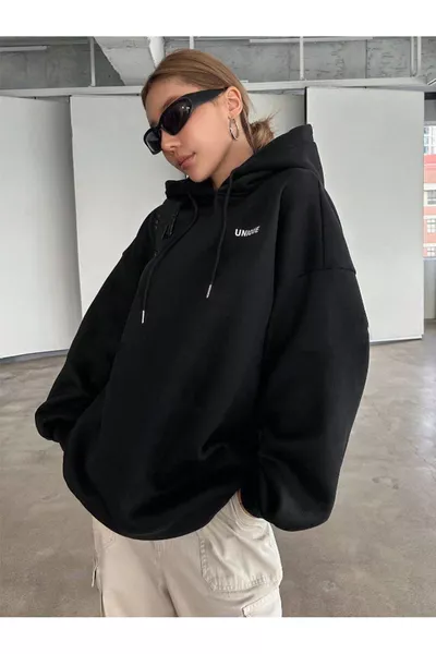 سويت شيرت بغطاء رأس من القطن بألوان مميزة بطبعة خاصة للجنسين، رجالي/نسائي، بمقاس واسع