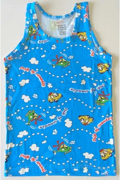 Boys' Colorful Stretch Cotton Tank Top (6 PCS)