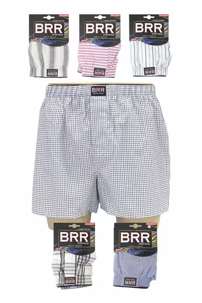 مختلط اللون الرجال 6 حزمة القطن البوبلين بوكسر السراويل