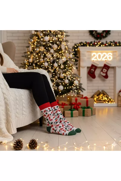 5-Piece Christmas Patterned Boxed Sock Set