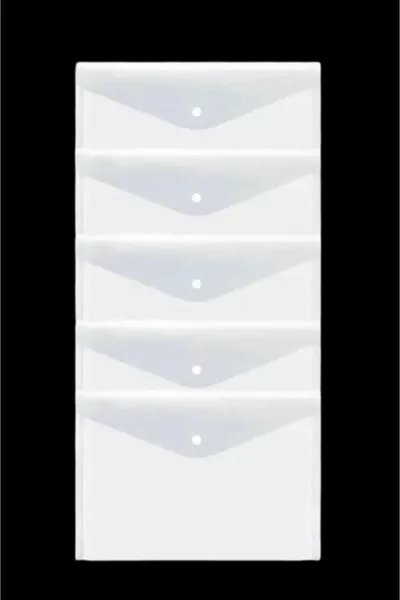  Transparent Snap Envelope File 5 Pieces