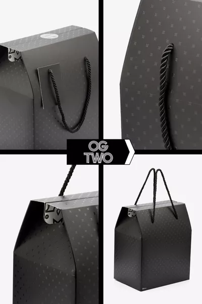 Премиум концептуален дизайнерски подаръчна кутия чанта Коледна празна подаръчна опаковка Подаръчен черен - см