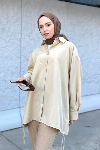 Oversized Shirt Beige