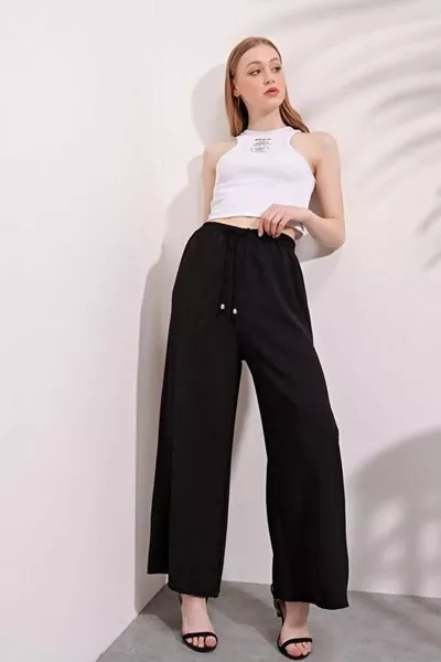 مقاس كبير نطاق واسع من المقاسات خصر مطاطي بنطلون أيروبين واسع