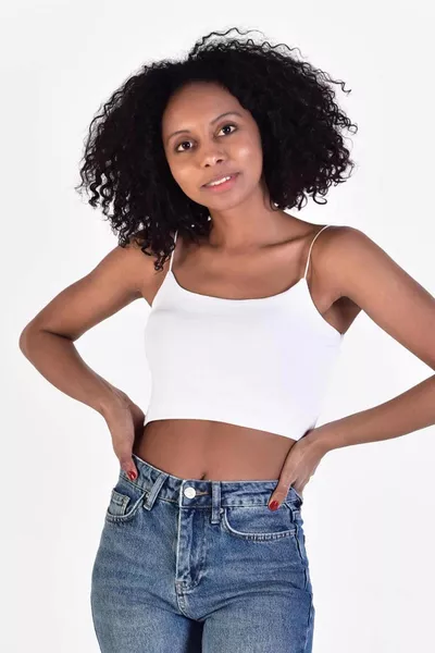 Thin Strap Crop Bustier 