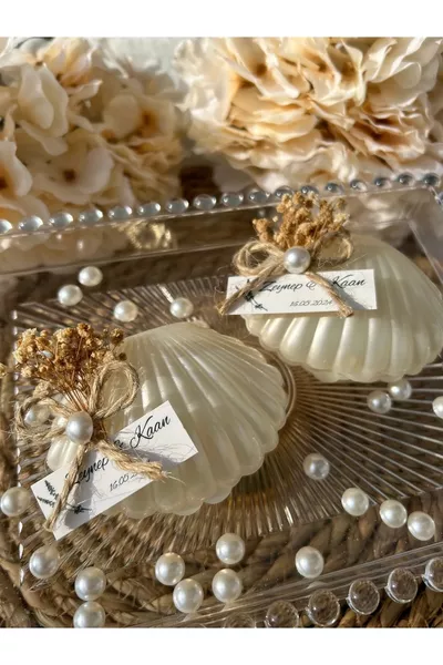 Свечи в форме устрицы в коробке для свадьбы, помолвки, предложения, дня рождения -  штук