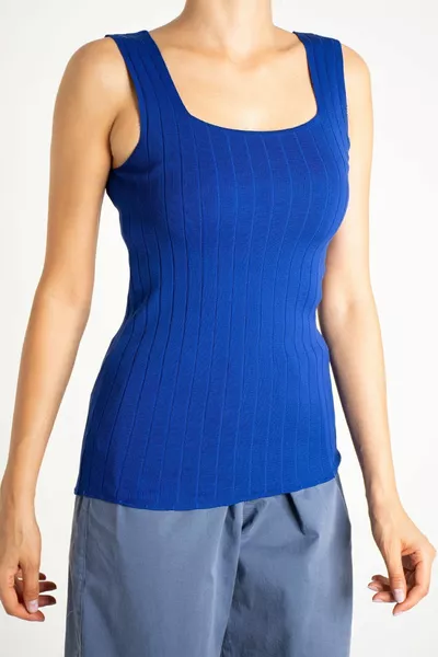 بلوزة نسائية بدون أكمام من أرڤيلا، حمالات سميكة، صدرية رقيقة صيفية، ياقة مربعة، صوفية