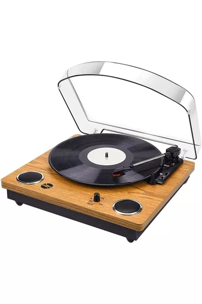 Turntable  Retro Turntable - Bluetooth +  Recording Feature - , ,  RPM 