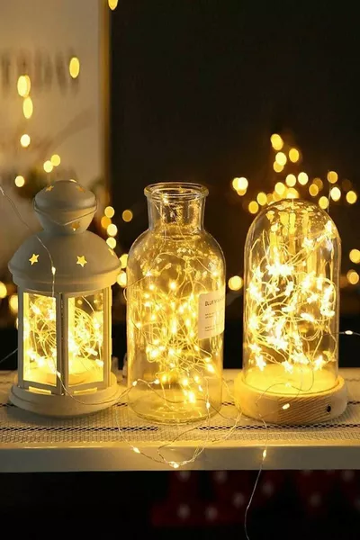 5 метров дневного света светодиодная гирлянда на батарейках декоративная