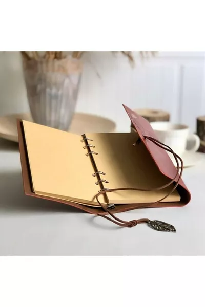 Leather-Covered Nostalgic Notebook Memory Book Teacher's Day Gift
