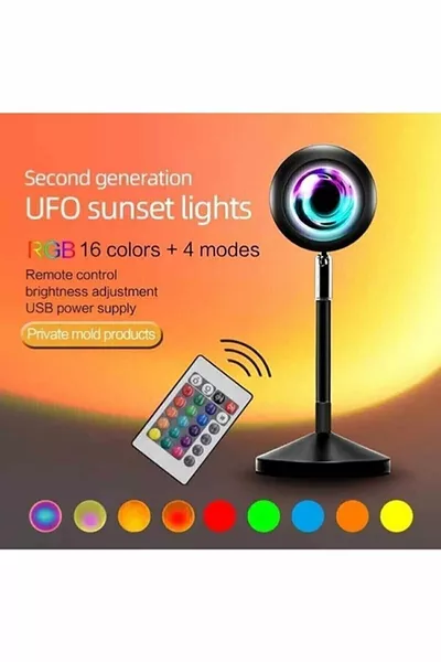 Nachtlamp Projector Met Afstandsbediening Zonsondergang  Verschillende Beelden Sunset Lamp Nieuwe Kinderkamerlamp