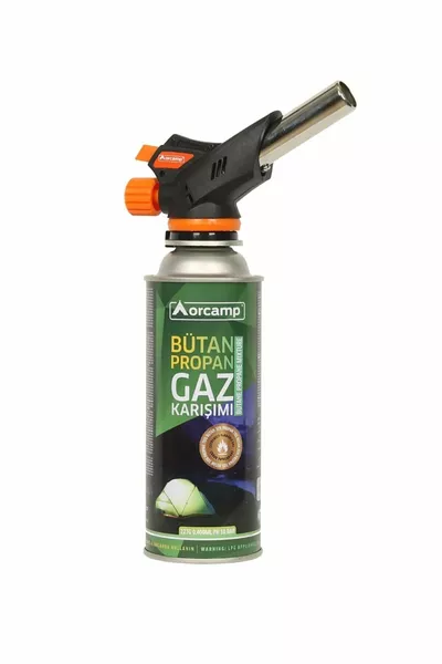 Набор газовых баллонов с зажигалкой и паяльной лампой Зеленая горелка