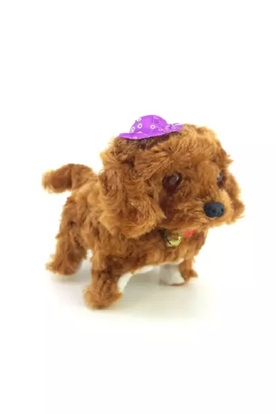 Cane Giocattolo Peluche Camminante Che Abbaia Con Occhi Luminosi e Suoni, Assortito