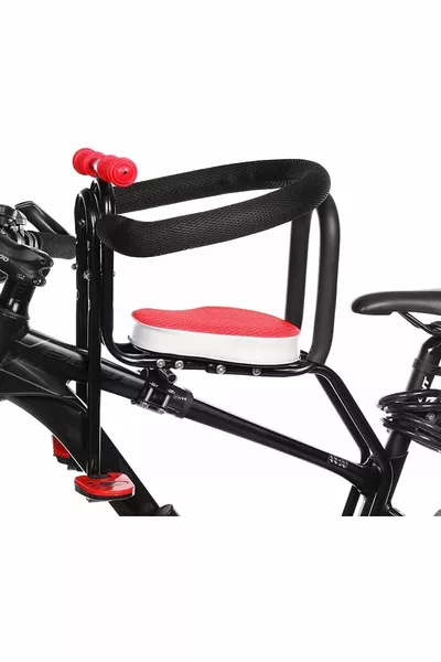 حاملة أطفال للدراجة الأمامية متصلة بالإطار من الصلب - إسفنجي (إكسسوار وقطع غيار الدراجة)