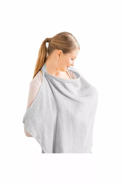 % organic cotton muslin double-layer muslin nursing bib * cm