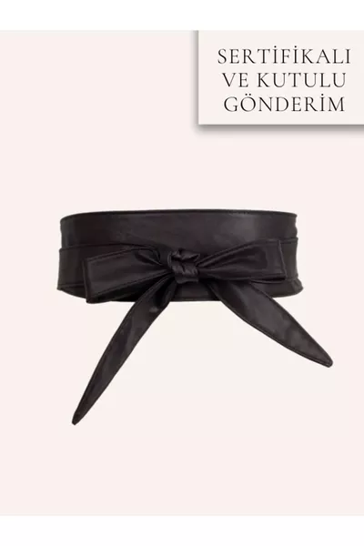 Leather Belt with Buckle