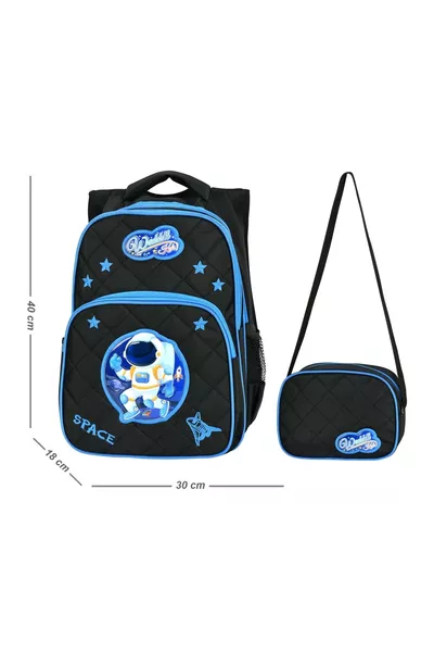 Sac à dos et sac à déjeuner pour l'école primaire embossé avec un astronaute sous licence