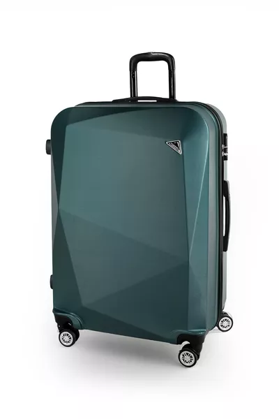 Elmas Model Haki Renk Büyük Boy Valiz