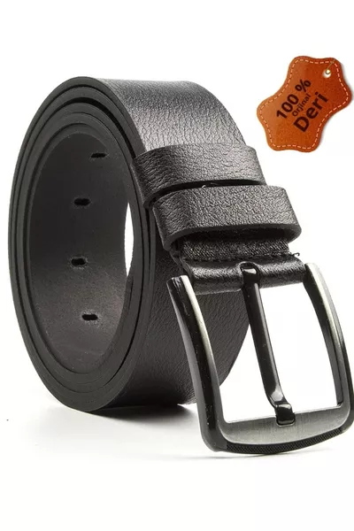 حزام جينز رجالي جلد طبيعي ٪ بمقاس كبير