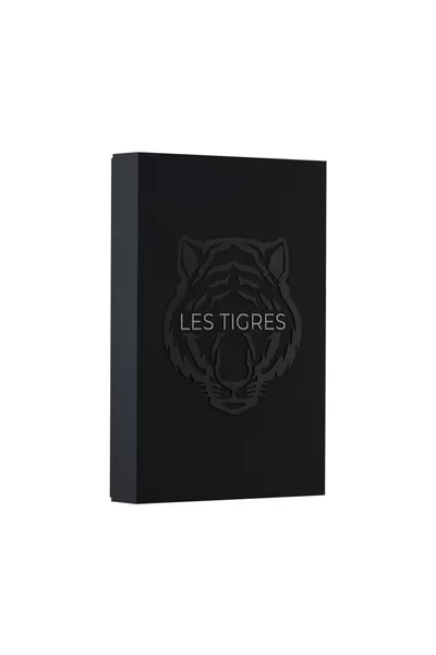 White Gold Plated Silver Tiger Charm Black Cord Bracelet