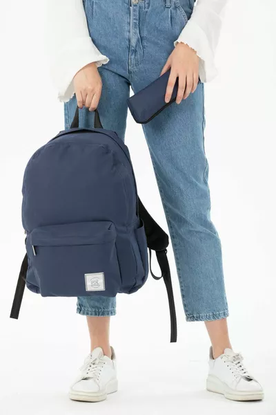 Sac à dos unisexe orthopédique imperméable avec compartiment pour ordinateur portable, léger, pour usage quotidien et scolaire, avec trousse