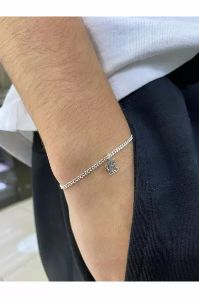  Sterling Silver Special Movable Letter Unisex Bracelet