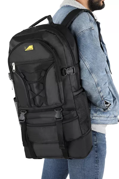 حقيبة ظهر للتخييم والتسلق بحجم كبير وقابلة للتمدد 