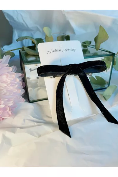 Женская автоматическая заколка-бант из бархатной ленты