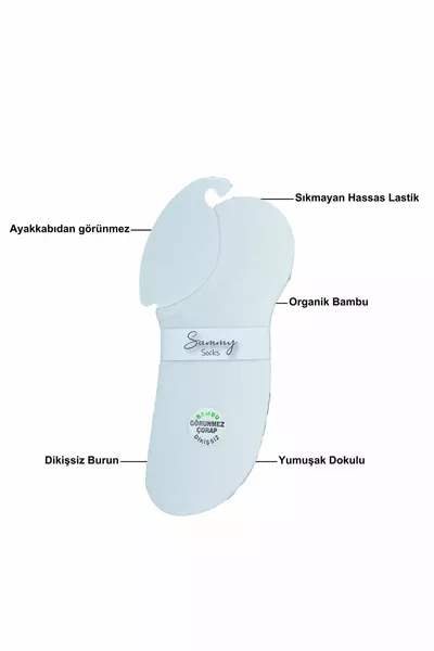 حذاء رياضي من الخيزران غير مرئي غير ملحوم من 5 عبوات للجنسين