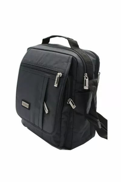 Seven Teen  Multi-Pocket Men's Hand and Shoulder Strap Bag Black