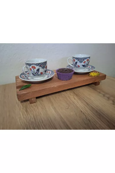 صينية تقديم بأرجل خشبية