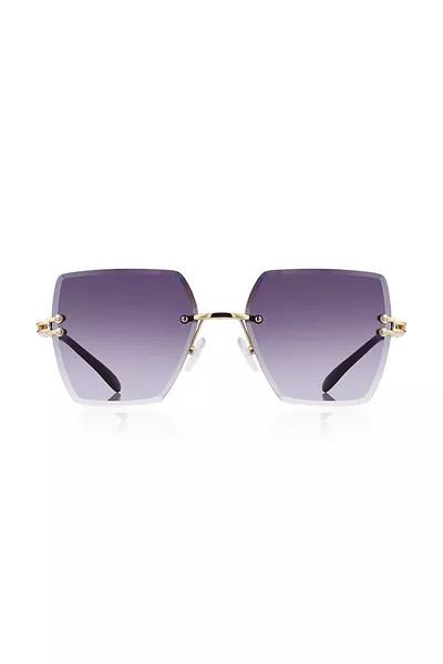 نظارة شمسية نسائية بموديل كريستال متعددة الألوان معدن أسود رقم: 4