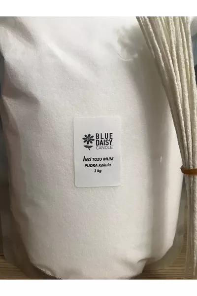 1 Kg WIT Poeder Geurige Parelpoeder Kaars ( stuks met  cm lont) Poedergeur Witte Poederkaars